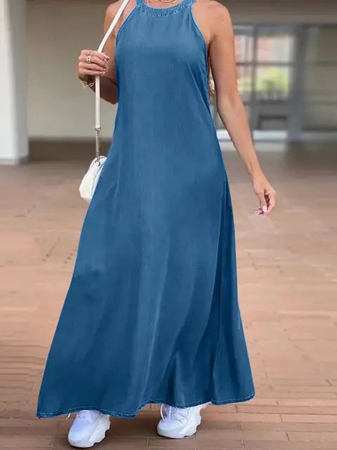 Elise - Swing Denim Maxi