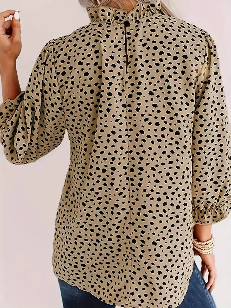 Floor - Vrouwen Blouse met luipaardprint