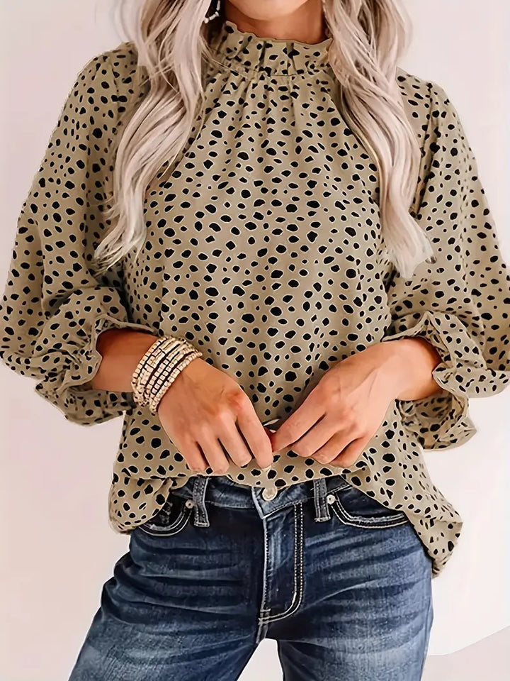 Floor - Vrouwen Blouse met luipaardprint