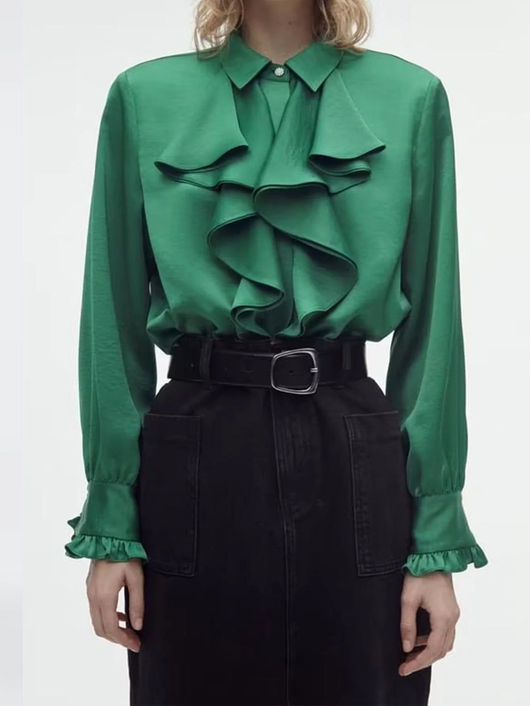 Jacqueline - Luxe Satijnen Overhemd